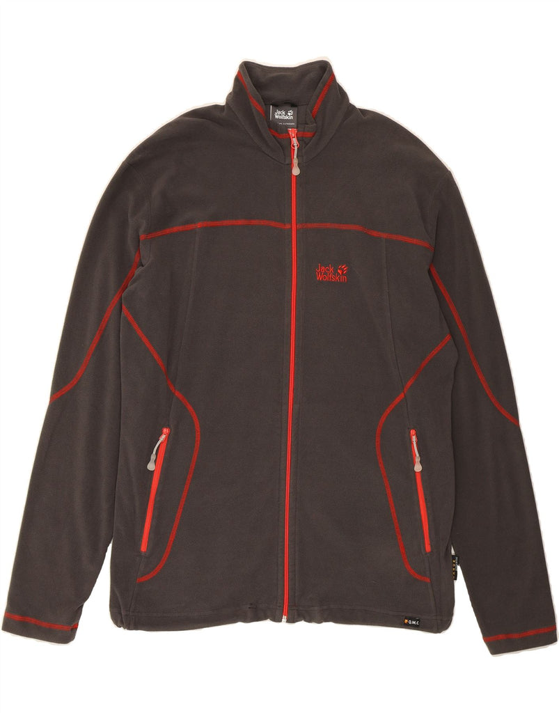 JACK WOLFSKIN Mens Fleece Jacket UK 40/42 Large Grey Vintage Jack Wolfskin and Second-Hand Jack Wolfskin from Messina Hembry 
