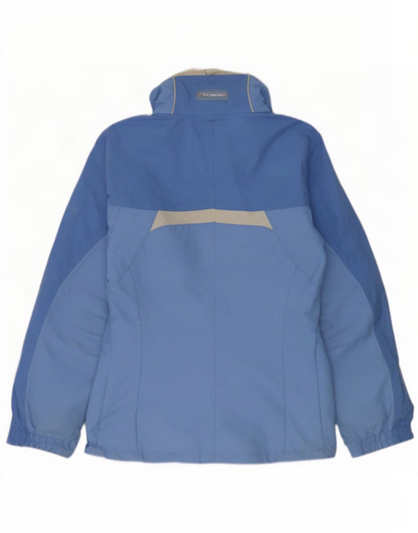 Columbia Womens Interchange Rain Jacket UK 16 Large Blue Colourblock Nylon