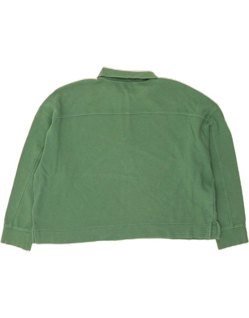 TOMMY HILFIGER Womens Oversized Crop Sweatshirt Jumper UK 20 2XL Green Vintage Tommy Hilfiger and Second-Hand Tommy Hilfiger from Messina Hembry 