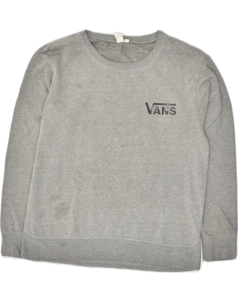 VANS Mens Sweatshirt Jumper Medium Grey Cotton | Vintage Vans | Thrift | Second-Hand Vans | Used Clothing | Messina Hembry 