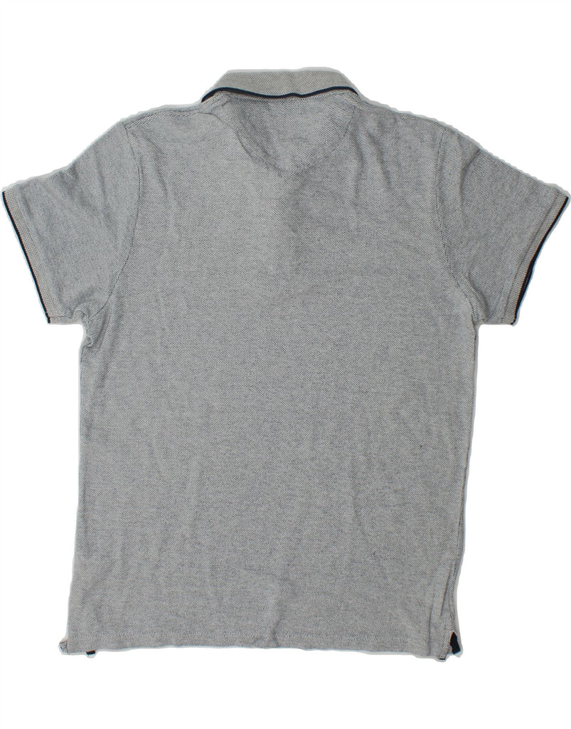 ZARA Mens Polo Shirt Large Grey Cotton Vintage Zara and Second-Hand Zara from Messina Hembry 