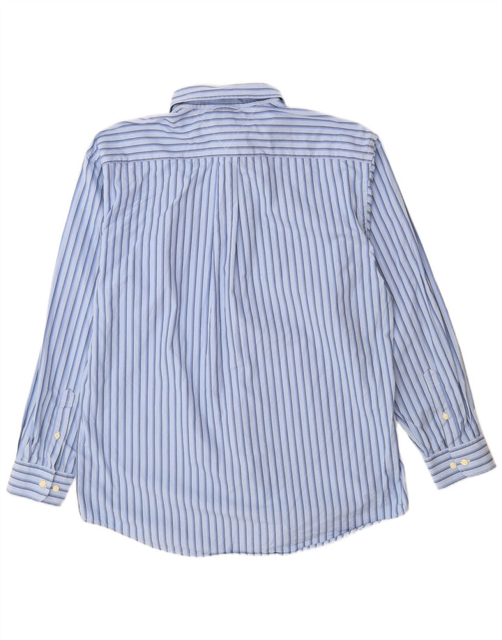 Tommy Hilfiger Mens Shirt Large Blue Striped Cotton