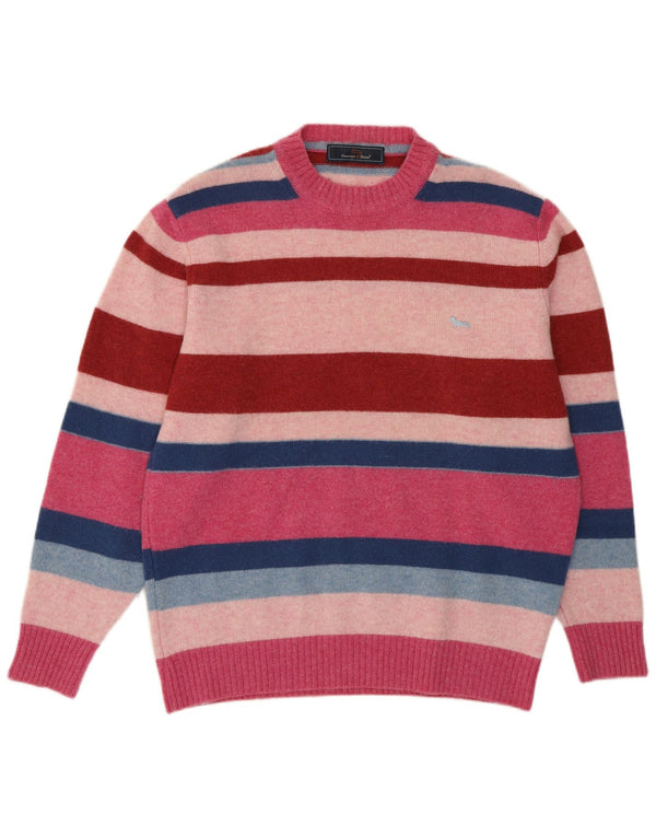 Harmont & Blaine Mens Crew Neck Jumper Sweater Medium Multicoloured Striped