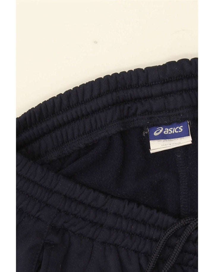 Asics Mens Graphic Tracksuit Trousers Joggers Medium Navy Blue Polyester