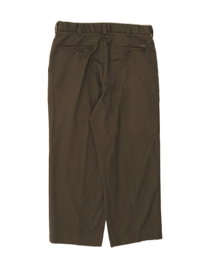 IZOD Mens Izod Pegged Chino Trousers W32 L25  Khaki Polyester Vintage Izod and Second-Hand Izod from Messina Hembry 