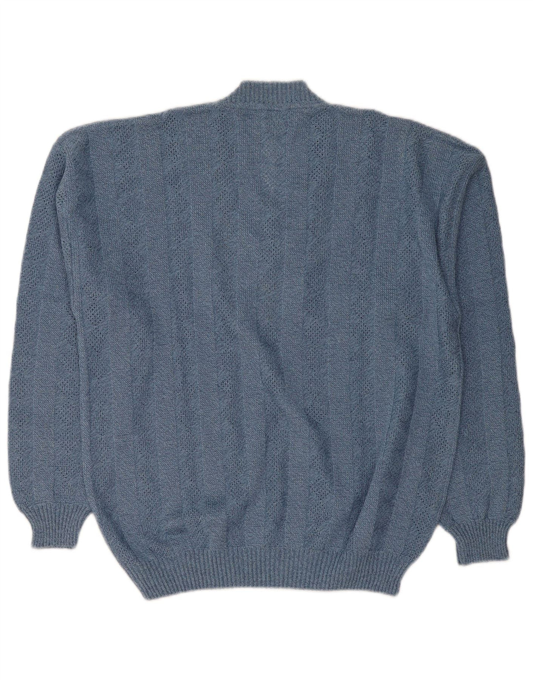 Lasa Womens V-Neck Jumper Sweater IT 46/48 Large Blue Argyle/Diamond