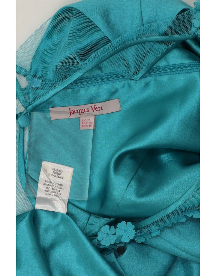 JACQUES VERT Womens Sleeveless Sheath Dress UK 12 Medium Blue Polyester Vintage Jacques Vert and Second-Hand Jacques Vert from Messina Hembry 