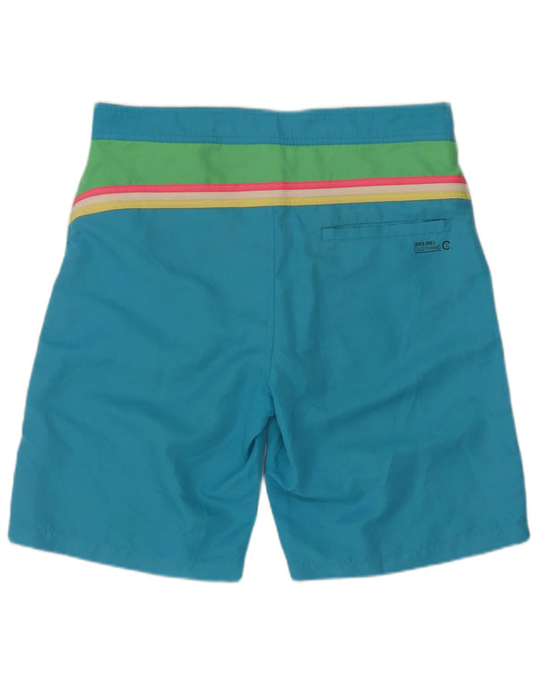 Jack & Jones Mens Swimming Shorts Medium Blue Colourblock Polyester