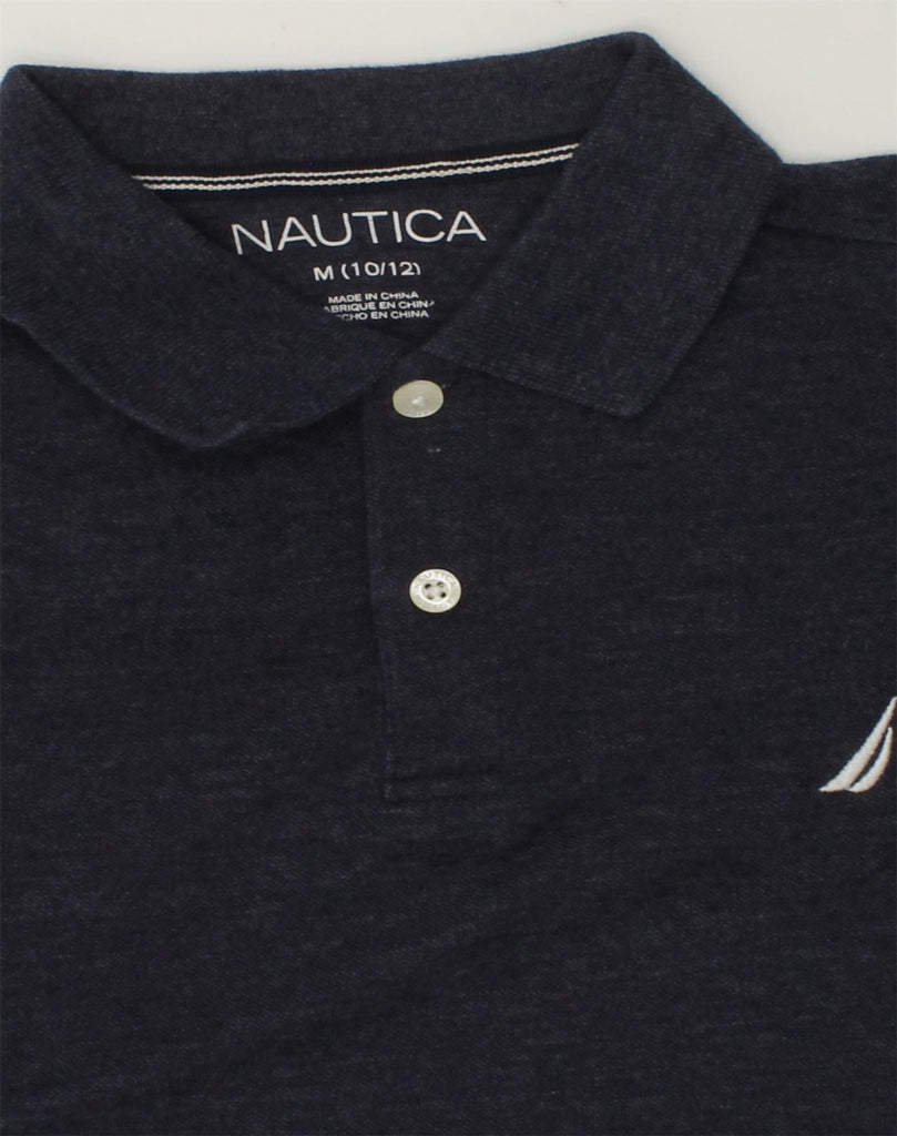 NAUTICA Boys Polo Shirt 10-11 Years Medium Navy Blue Cotton | Vintage Nautica | Thrift | Second-Hand Nautica | Used Clothing | Messina Hembry 