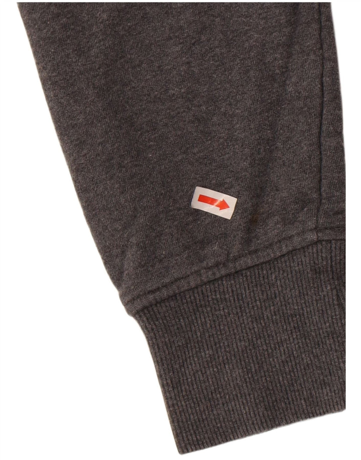 DC Mens Sweatshirt Jumper Small Grey Colourblock Cotton