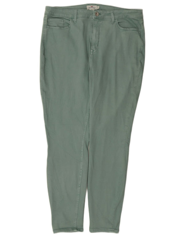Vineyard Vines Womens Tapered Casual Trousers  W33 L28 Green Cotton