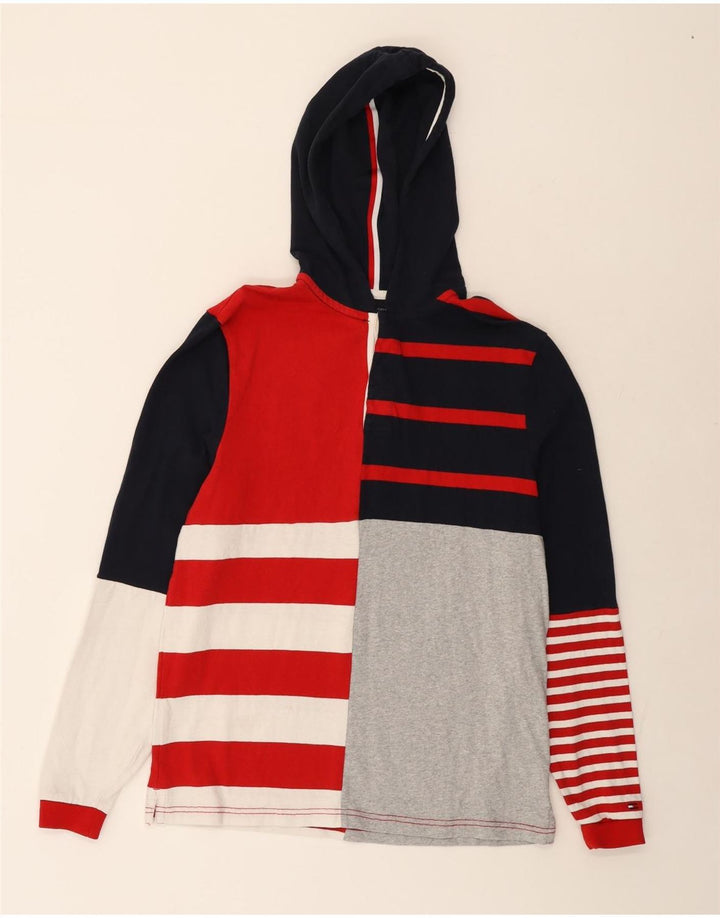 Tommy Hilfiger Mens Hooded Top Long Sleeve Small Multicoloured Colourblock