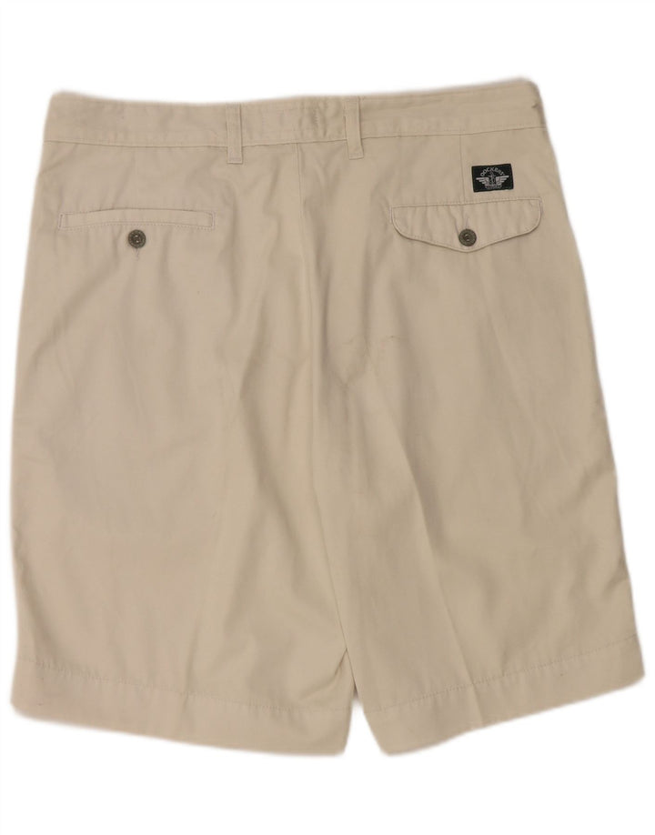 Dockers Mens Pegged Chino Shorts W36 Large Beige Cotton