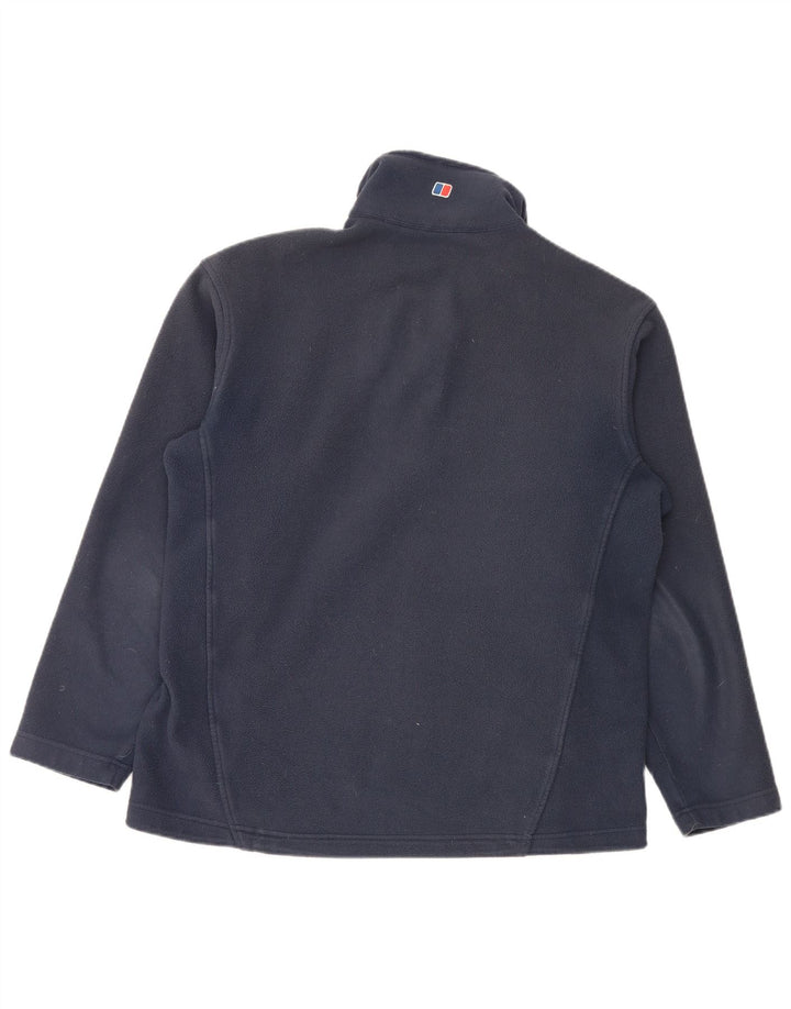 Berghaus Mens Zip Neck Fleece Jumper Large Navy Blue Polyester