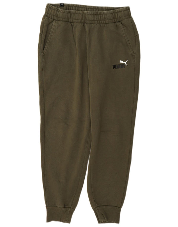 Puma Mens Tracksuit Trousers Joggers Medium Khaki Cotton