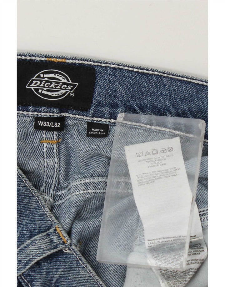 Dickies Mens Cargo Tapered Jeans W33 L32 Blue Cotton