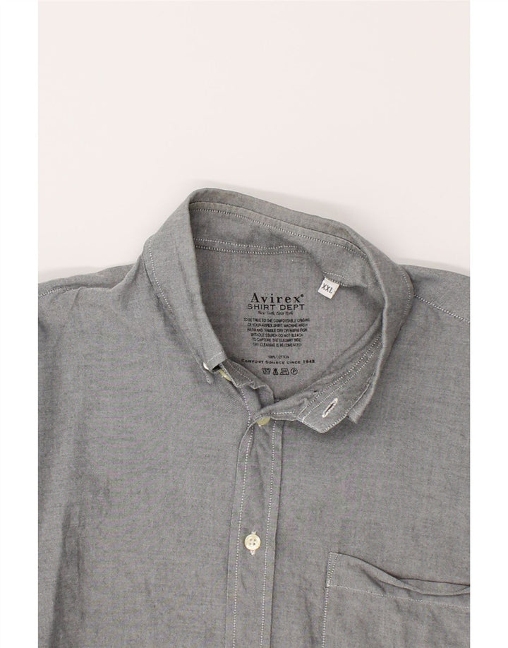 AVIREX Mens Shirt 2XL Grey Cotton Vintage Avirex and Second-Hand Avirex from Messina Hembry 