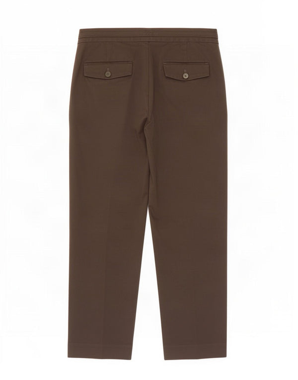 Calvin Klein Womens Straight Capri Trousers US 2 XS W27 L22 Brown Cotton
