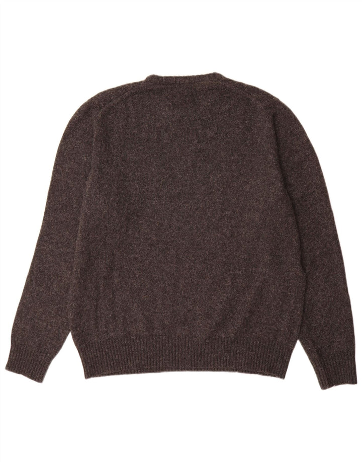 Trussardi Jeans Mens Crew Neck Jumper Sweater Large Grey Wool