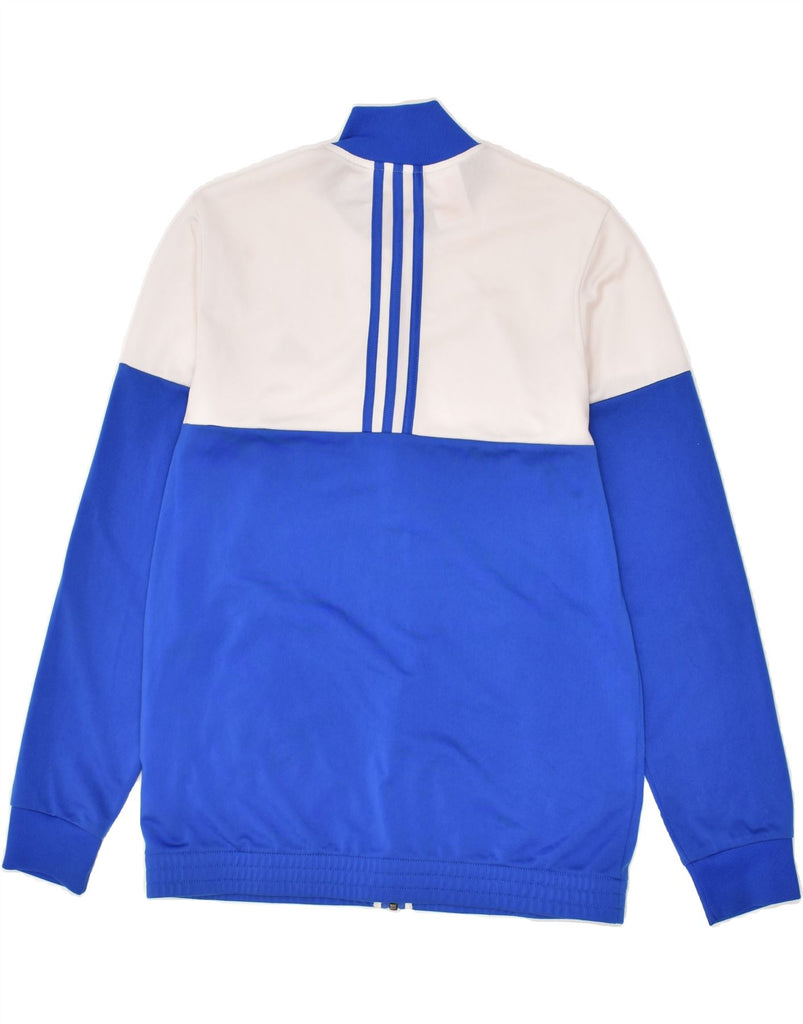 ADIDAS Boys Graphic Tracksuit Top Jacket 15-16 Years Blue Colourblock | Vintage Adidas | Thrift | Second-Hand Adidas | Used Clothing | Messina Hembry 