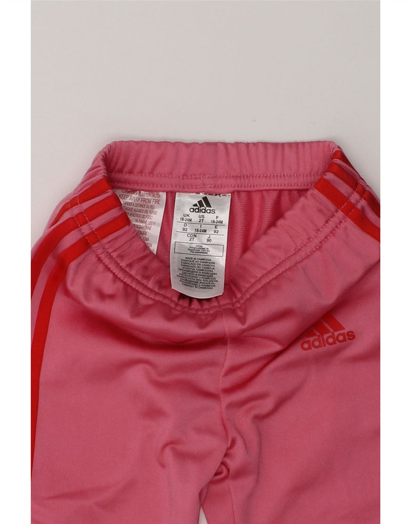ADIDAS Baby Boys Tracksuit Trousers 18-24 Months Pink Polyester | Vintage Adidas | Thrift | Second-Hand Adidas | Used Clothing | Messina Hembry 
