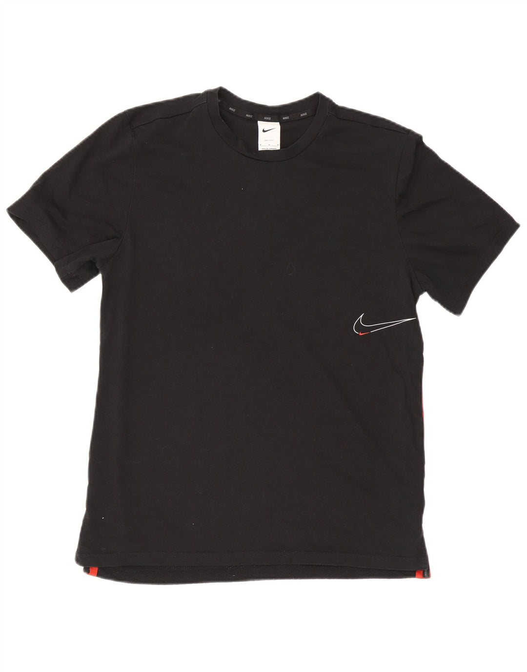 Nike Mens Graphic T-Shirt Top Medium Black Colourblock Cotton