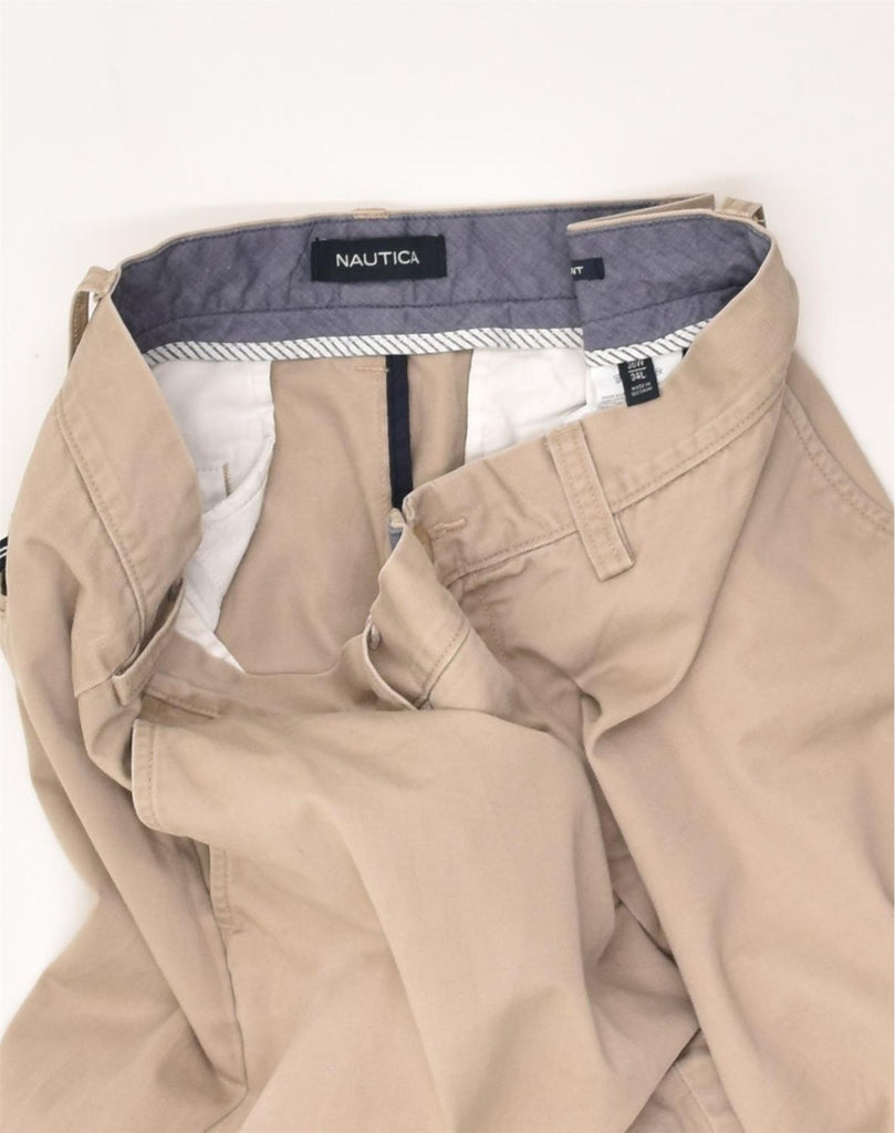 NAUTICA Mens Straight Chino Trousers W36 L34 Beige Cotton | Vintage Nautica | Thrift | Second-Hand Nautica | Used Clothing | Messina Hembry 