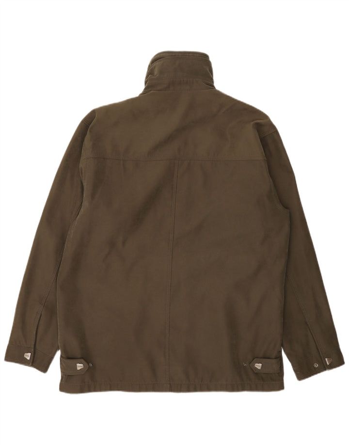 Vintage Mens Windbreaker Jacket IT 50 Large Khaki Polyamide