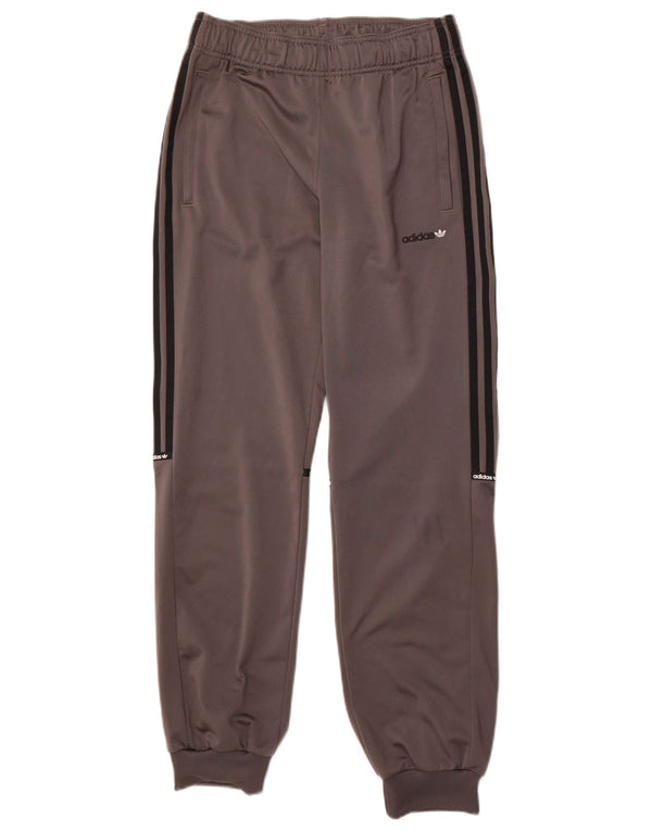 Adidas Boys Tracksuit Trousers Joggers 15-16 Years  Grey Polyester