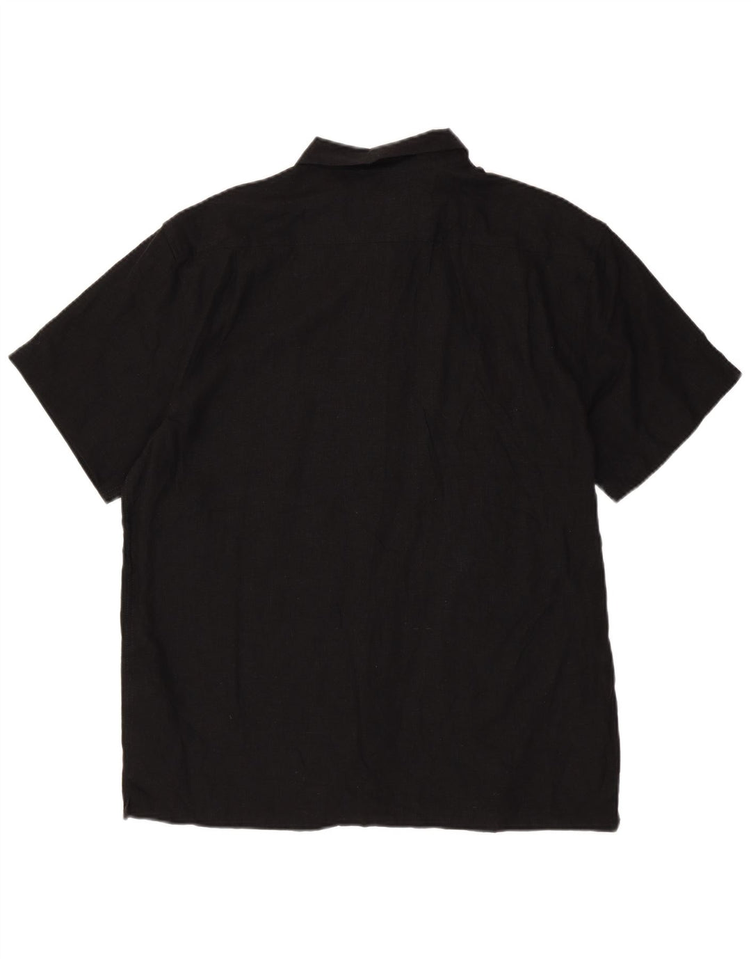 Billabong Mens Short Sleeve Shirt Large Black Linen