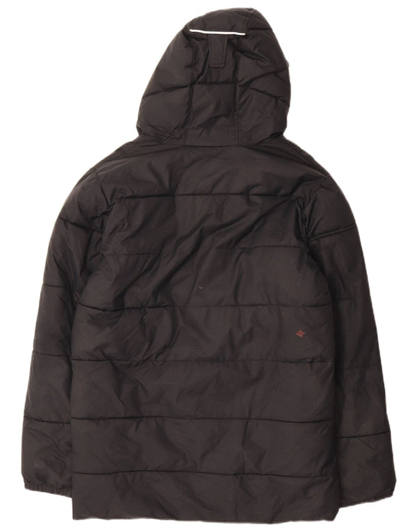 Columbia Boys Hooded Padded Jacket 15-16 Years XL Black Nylon