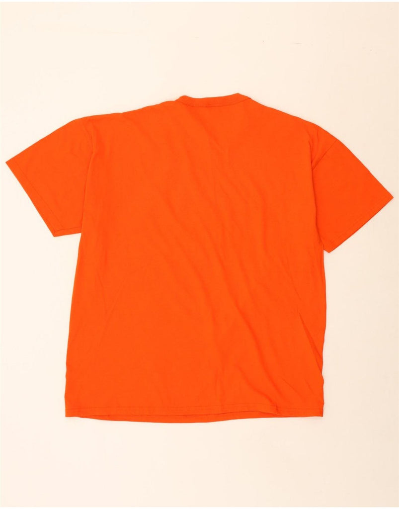 RUSSELL ATHLETIC Mens Graphic T-Shirt Top XL Orange Cotton Vintage Russell Athletic and Second-Hand Russell Athletic from Messina Hembry 