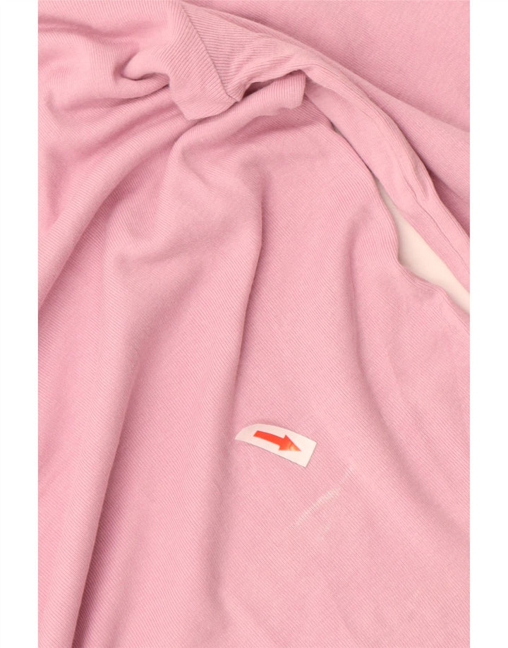 Benetton Womens Graphic Top Long Sleeve UK 12 Medium Pink