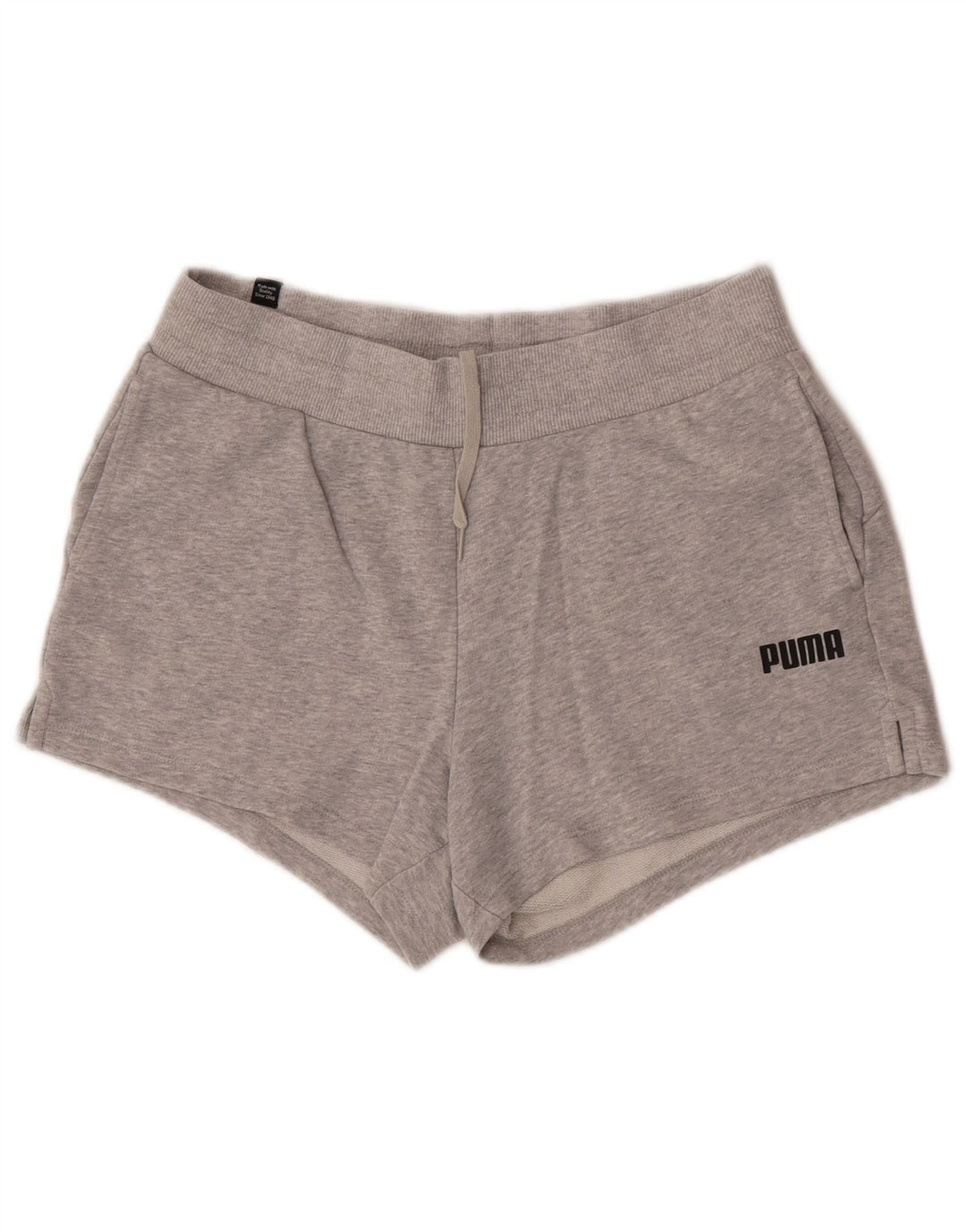 Puma Womens Sport Shorts UK 12 Medium Grey Cotton