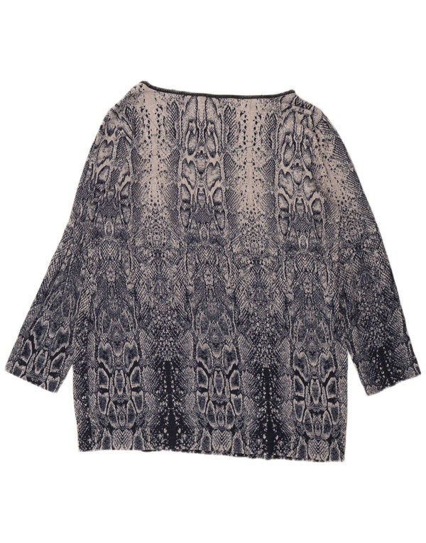 Marks & Spencer Womens Boat Neck Jumper Sweater UK 16 Large Navy Blue