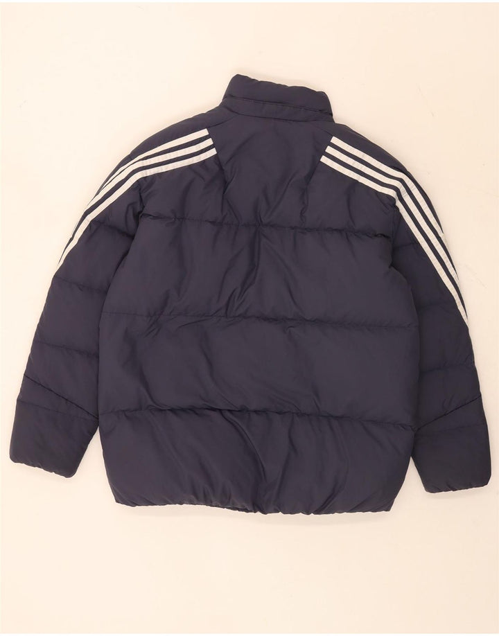Adidas Boys Padded Jacket 13-14 Years Navy Blue Polyester