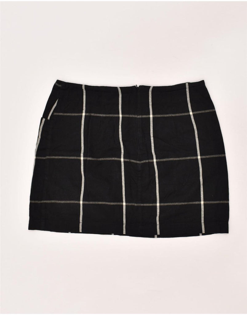 FAT FACE Womens Mini Skirt UK 14 Large W36  Black Plaid Cotton | Vintage Fat Face | Thrift | Second-Hand Fat Face | Used Clothing | Messina Hembry 