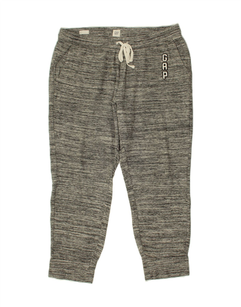 GAP Womens Graphic Tracksuit Trousers Joggers UK 16 Large Grey Cotton | Vintage Gap | Thrift | Second-Hand Gap | Used Clothing | Messina Hembry 