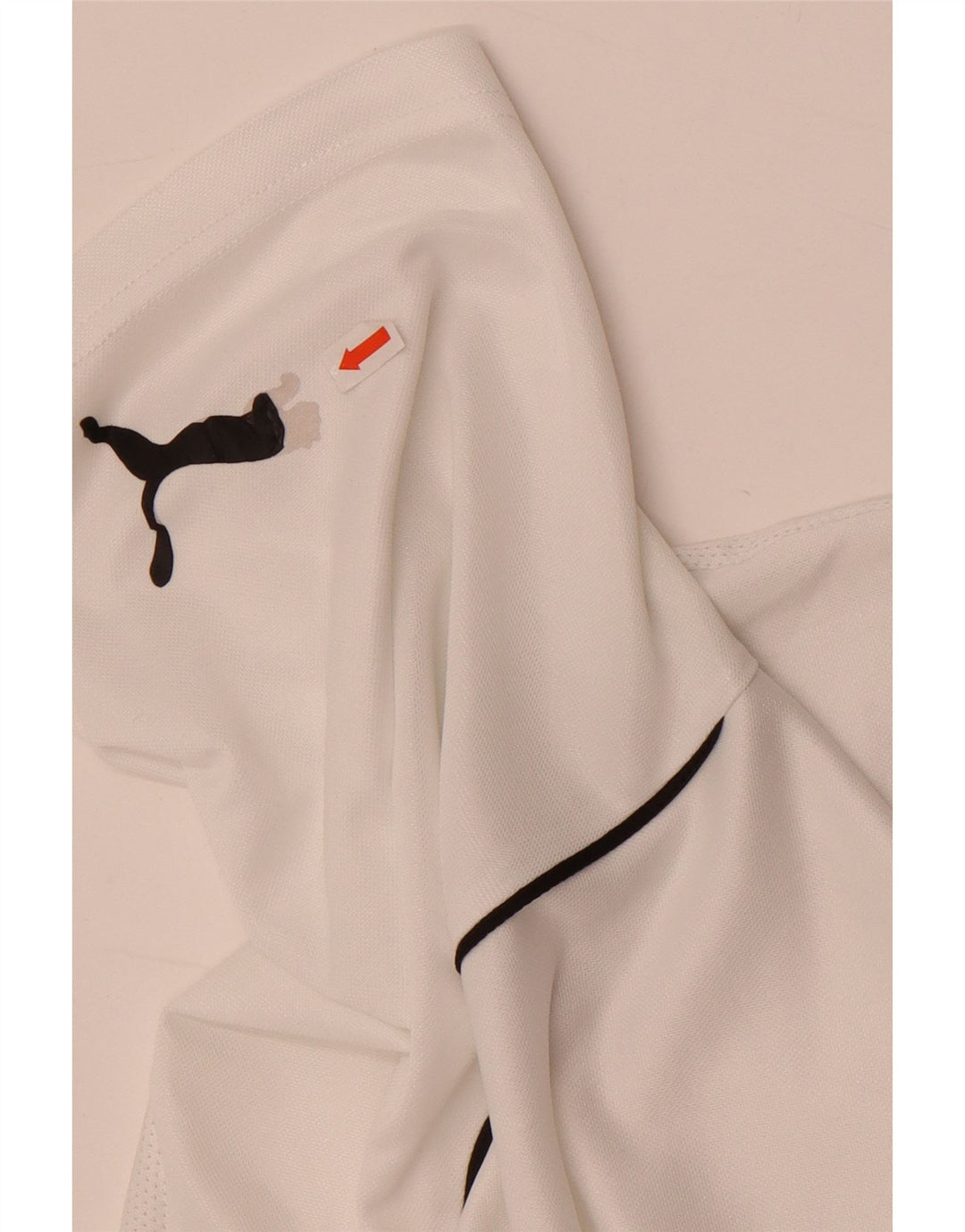 Puma Mens Graphic T-Shirt Top Medium White Polyester