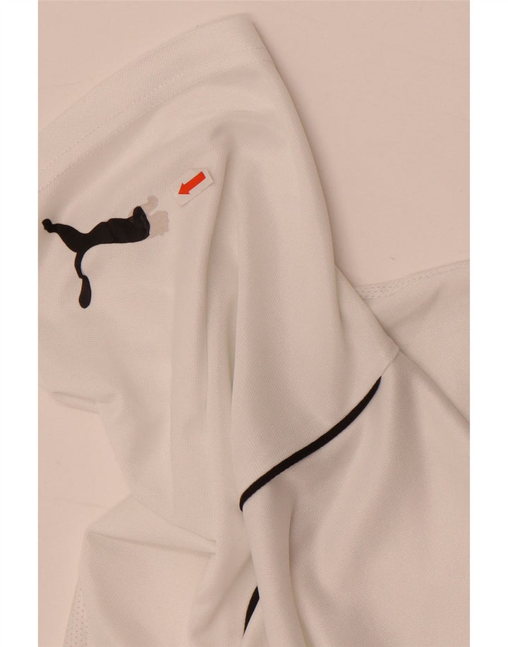 Puma Mens Graphic T-Shirt Top Medium White Polyester