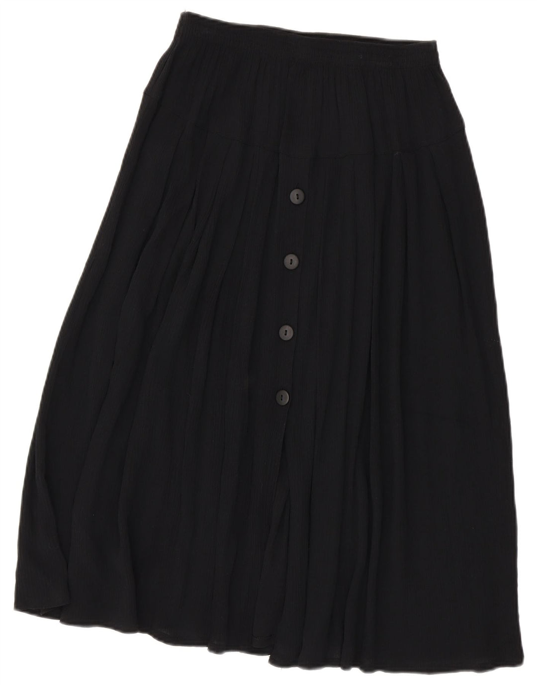 Vintage Womens A-Line Skirt Large W32 Black Viscose