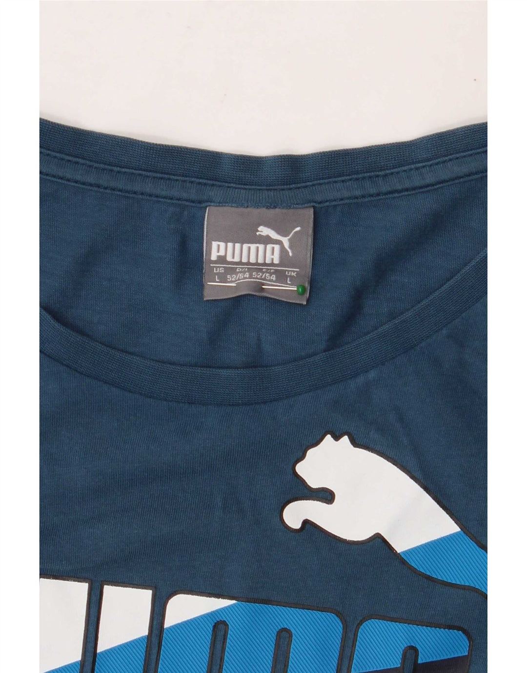 Puma Mens Graphic T-Shirt Top Large Blue