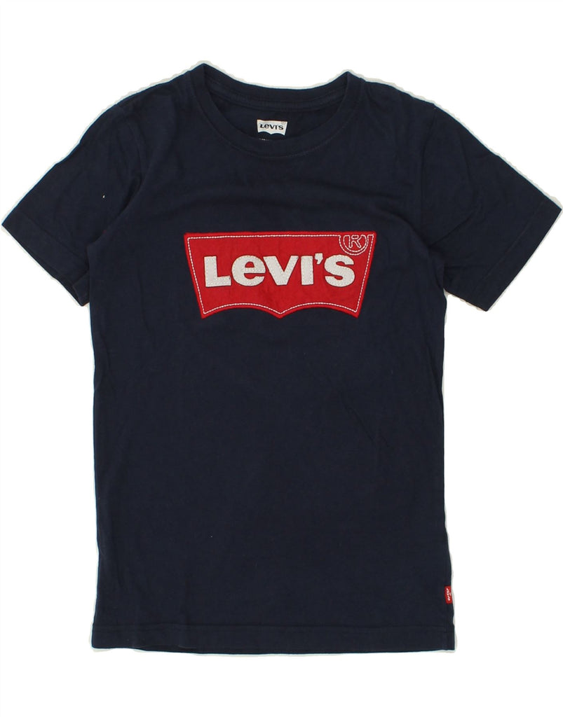 LEVI'S Boys Graphic T-Shirt Top 8-9 Years Small Navy Blue | Vintage Levi's | Thrift | Second-Hand Levi's | Used Clothing | Messina Hembry 