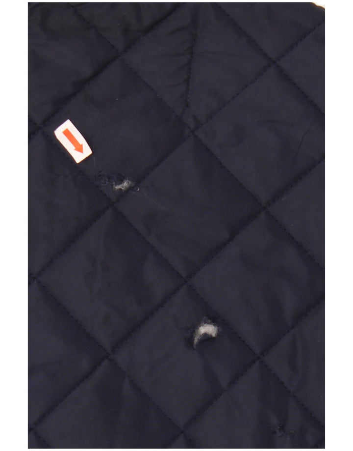 Replay Mens Quilted Jacket UK 40 Large Navy Blue Polyester