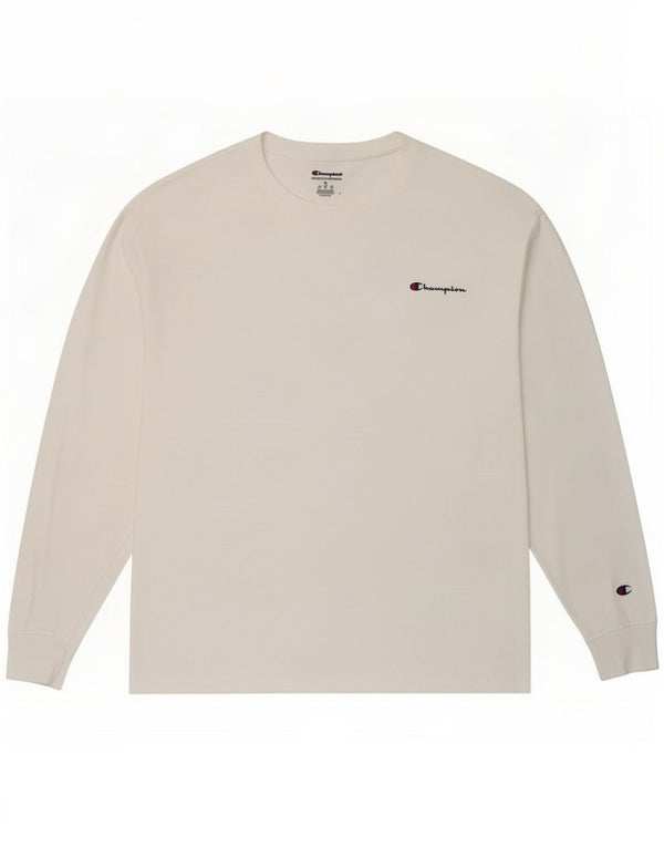 Champion Mens Top Long Sleeve XL White Cotton