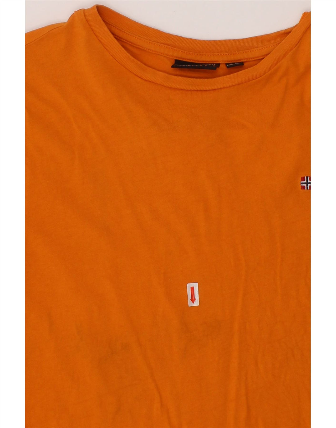 NAPAPIJRI Boys T-Shirt Top 13-14 Years Orange Vintage Napapijri and Second-Hand Napapijri from Messina Hembry 