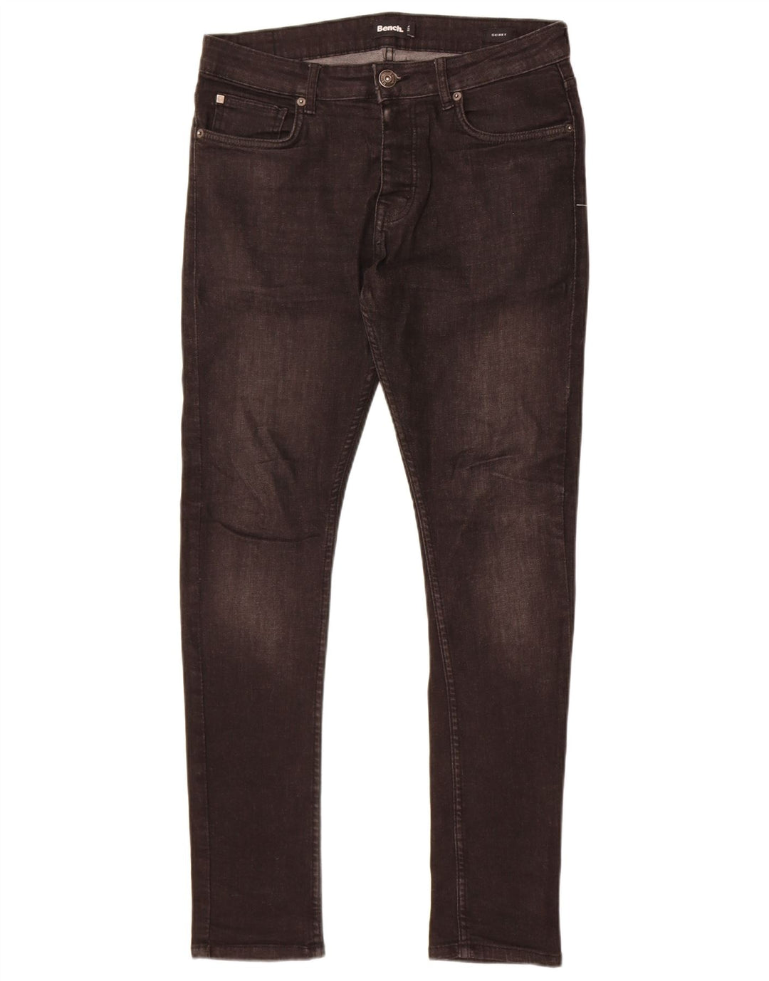 Bench Mens Skinny Jeans W32 L32 Black Cotton