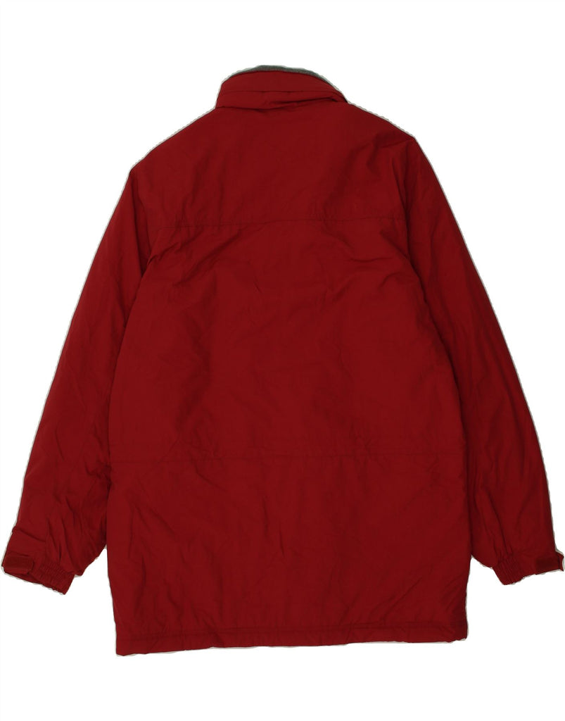 L.L.BEAN Mens Hooded Windbreaker Jacket UK 38 Medium Burgundy Nylon Vintage L.L.Bean and Second-Hand L.L.Bean from Messina Hembry 
