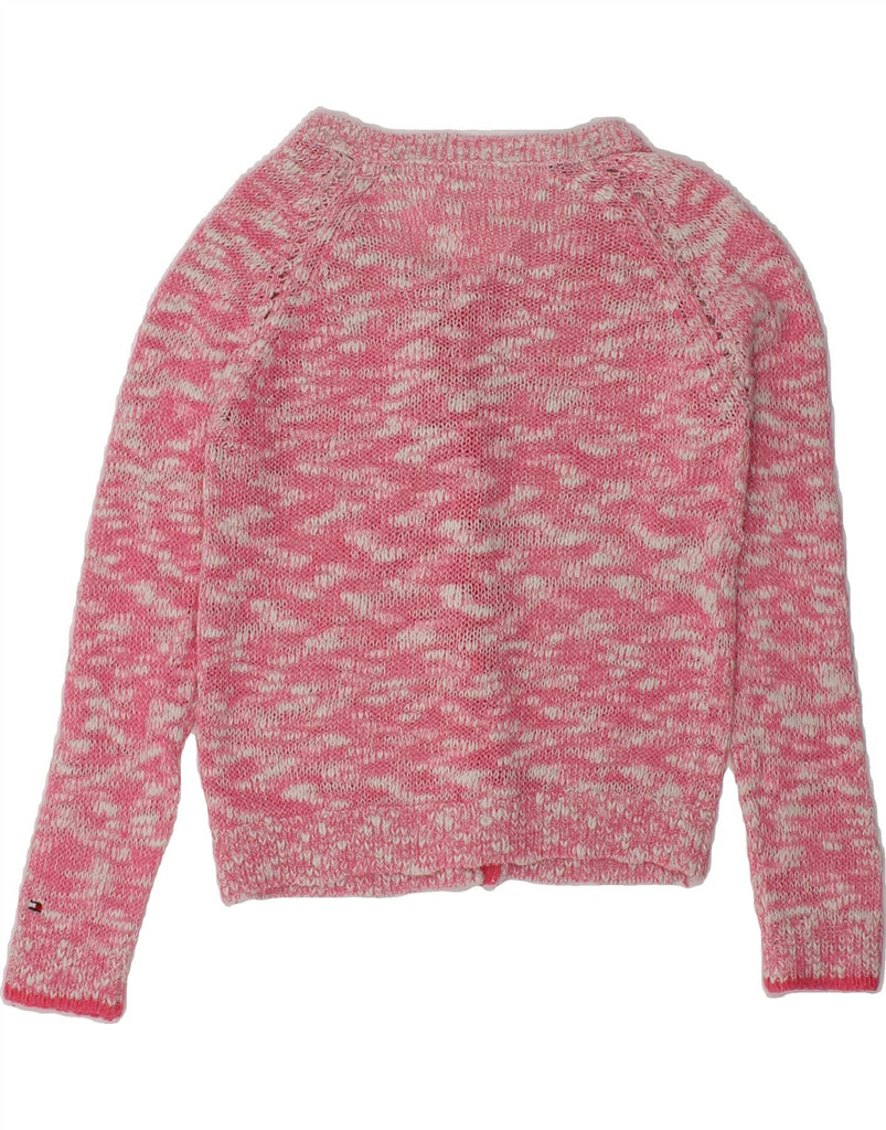 TOMMY HILFIGER Girls Cardigan Sweater 2-3 Years Pink Flecked | Vintage Tommy Hilfiger | Thrift | Second-Hand Tommy Hilfiger | Used Clothing | Messina Hembry 