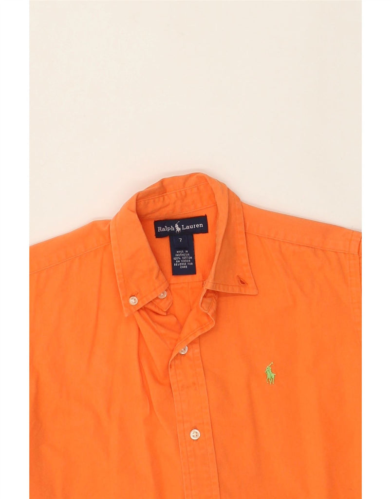 RALPH LAUREN Boys Shirt 6-7 Years Orange Cotton | Vintage Ralph Lauren | Thrift | Second-Hand Ralph Lauren | Used Clothing | Messina Hembry 